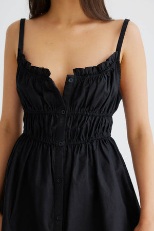 Isabella Mini Dress- Black
