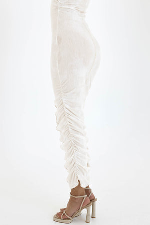 Aella Maxi Dress- Cream Marble