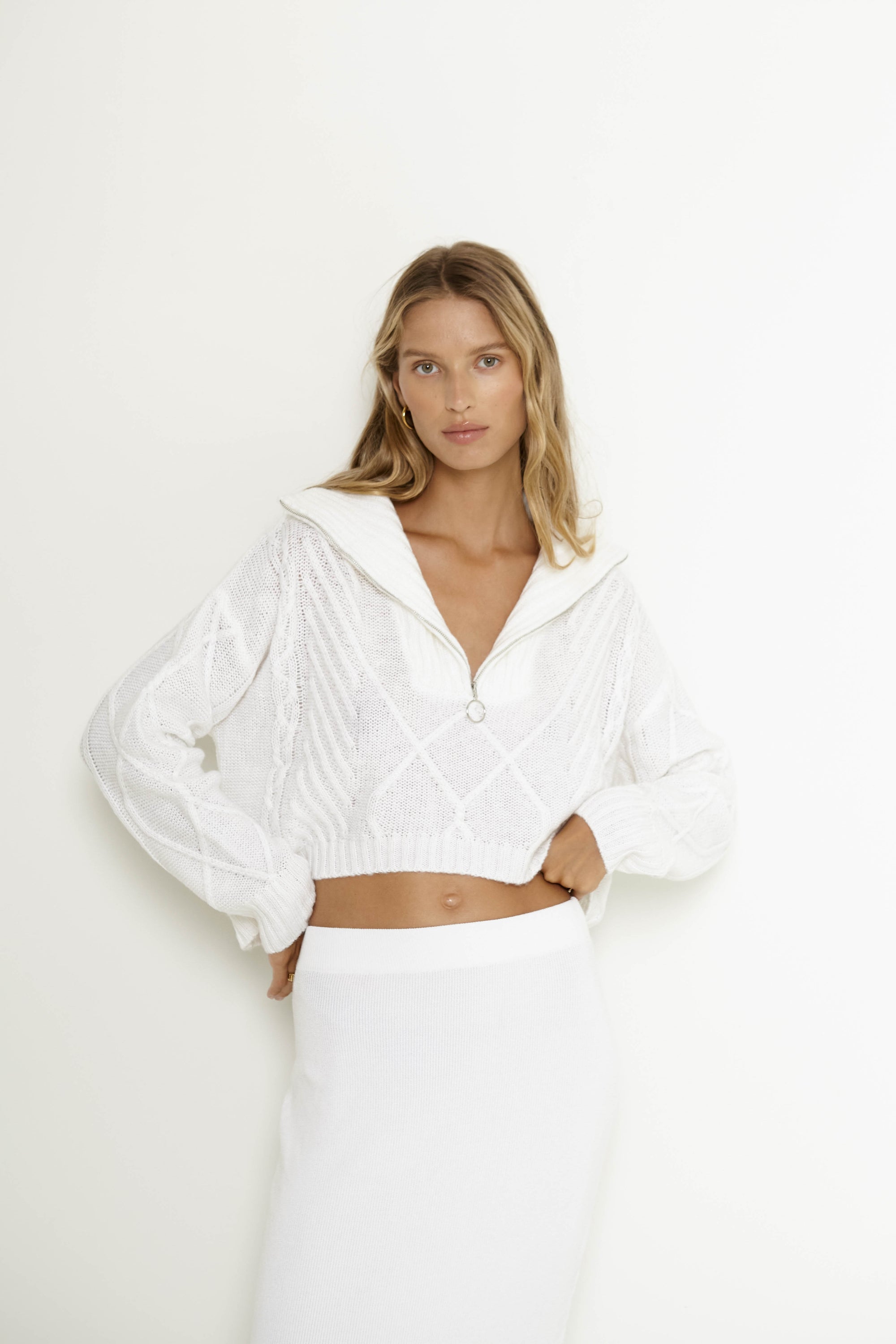 White crop hotsell jumper womens