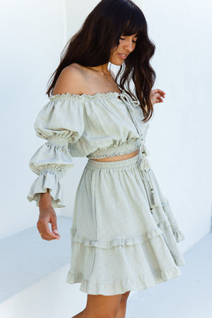 Esmeralda Crop- Pistachio