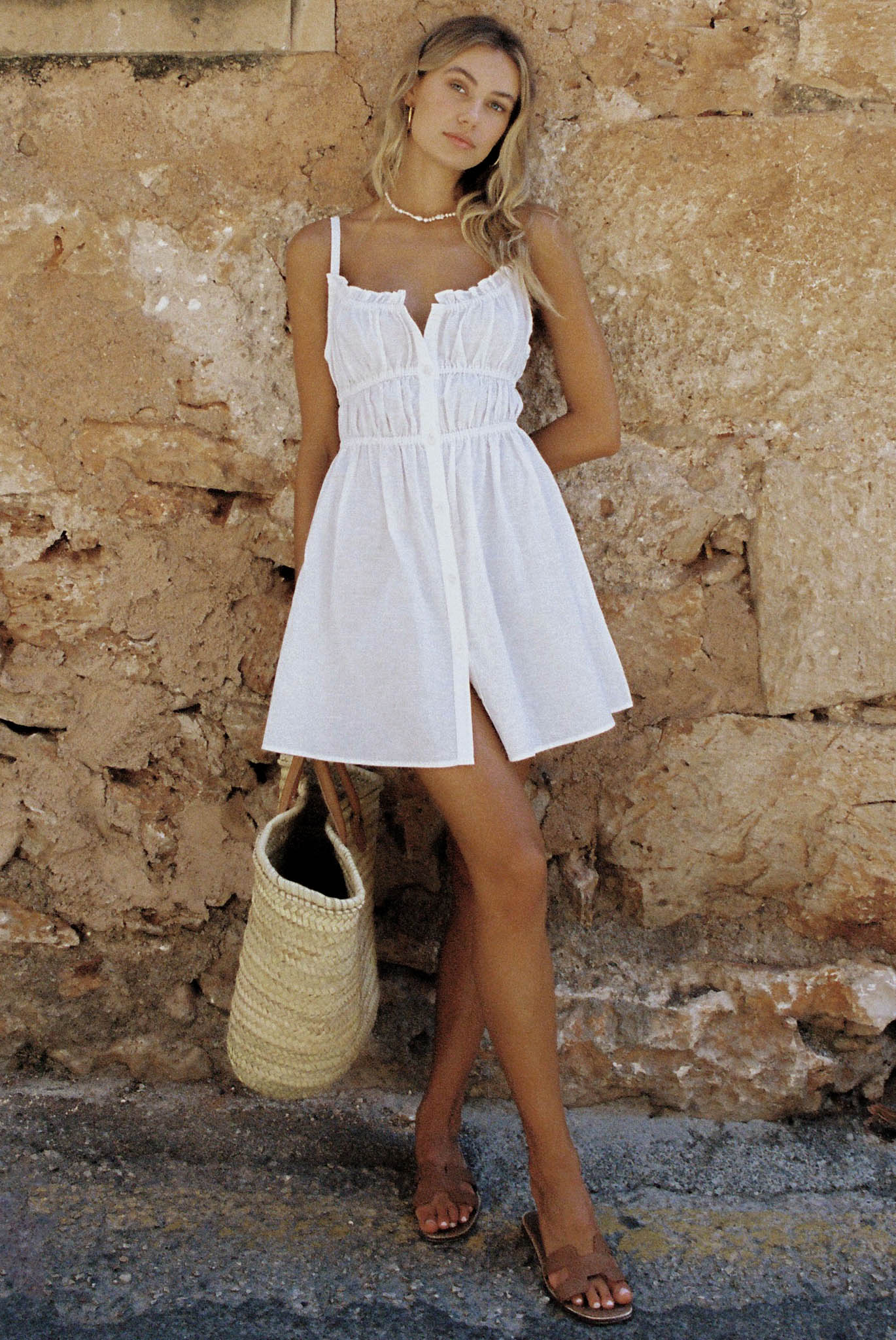 Isabella Mini Dress- White