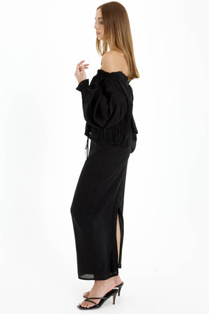 Tamsyn Off Shoulder Top- Black