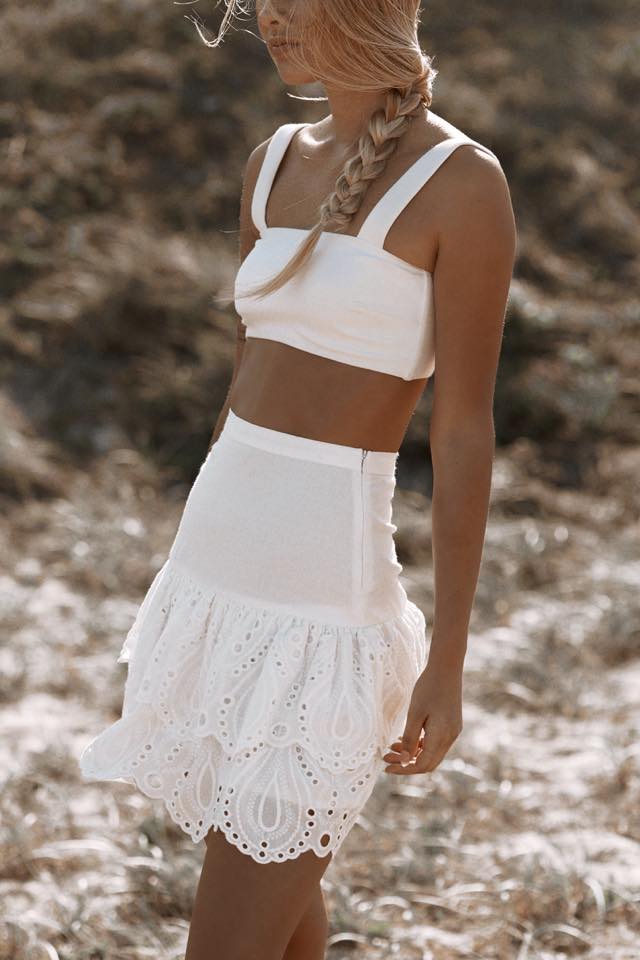 Flo Mini Skirt - Off White