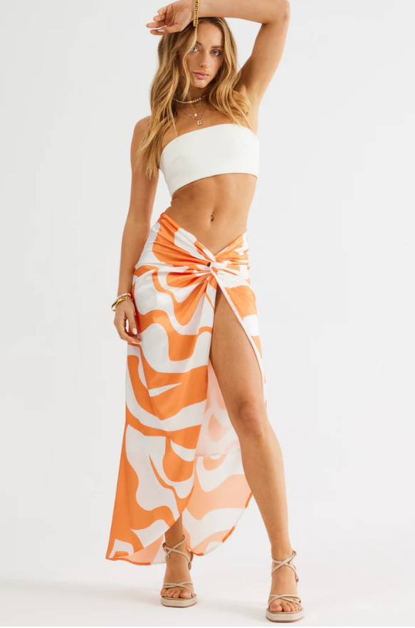 Kai Skirt- Orange Swirl