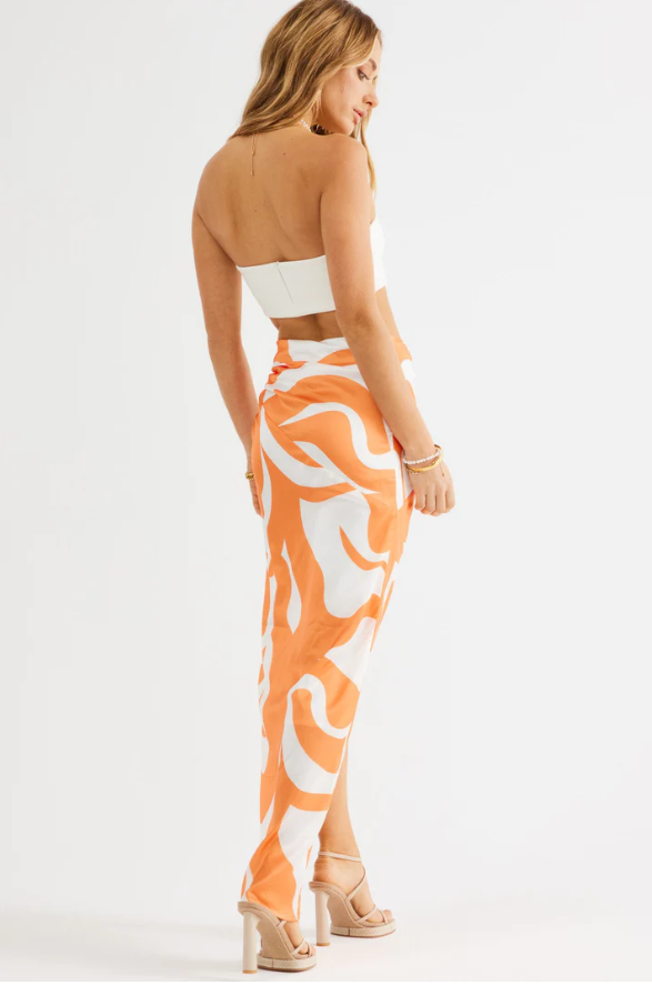 Kai Skirt- Orange Swirl
